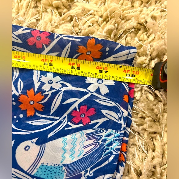 Old Navy blue/bird design maxi-dress size medium - Picture 5 of 7